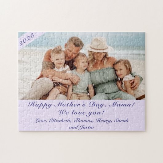 カスタマイズ可能な母の日の写真ジグソーパズル ジグソーパズル (横)