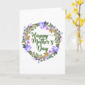 カスタマイズ可能な母の日手塗りカード カード (黄色い花)