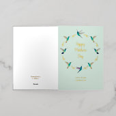 カスタマイズ可能な母の日箔グリーティングカード 箔グリーティングカード (外側レイダウン)