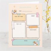 カスタマイズ可能な毎日のプランナーのダウンロード カード (黄色い花)