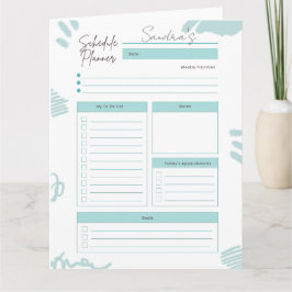 カスタマイズ可能な毎日のプランナーのダウンロード カード