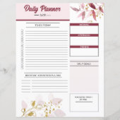 カスタマイズ可能な毎日のプランナーテンプレート (正面)