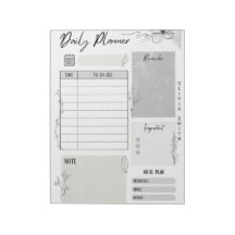 カスタマイズ可能な毎日のプランナーメモ帳 – スケジュール