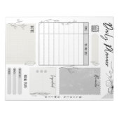 カスタマイズ可能な毎日のプランナーメモ帳 – スケジュール ノートパッド (正面)