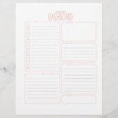 カスタマイズ可能な毎月のゴールプランナーとダッシュボードページ (裏面)