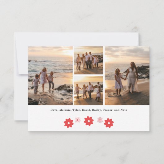 カスタマイズ可能な民俗クリスマスフォトカード 案内状 (裏面)