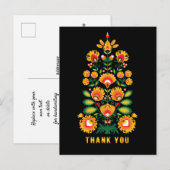 カスタマイズ可能な民俗ポストカードをありがとう ポストカード (正面/裏面)