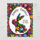 カスタマイズ可能な民生的なイースターバニー、 ポストカード (正面)