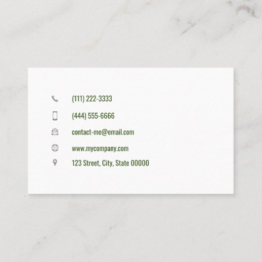 カスタマイズ可能な気に芝刈り機 名刺 (裏面)