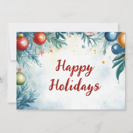 カスタマイズ可能な水の色のクリスマスボーブル シーズンカード