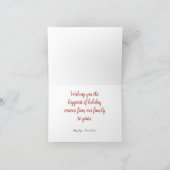 カスタマイズ可能な水の色のクリスマスボーブル シーズンカード (内部)