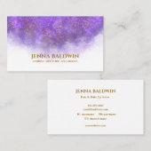 カスタマイズ可能な水の色(金ゴールドフラッシュ) 名刺 (正面/裏面)