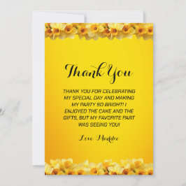 カスタマイズ可能な水仙3月誕生花誕生日 サンキューカード