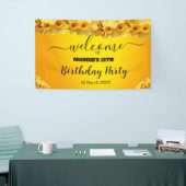 カスタマイズ可能な水仙3月誕生花誕生日 横断幕 (トレードショー)