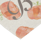 カスタマイズ可能な水彩かぼちゃテーブルランナー ミディアムテーブルランナー (コーナー)