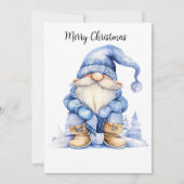 カスタマイズ可能な水彩の冬の格言 シーズンカード (正面)