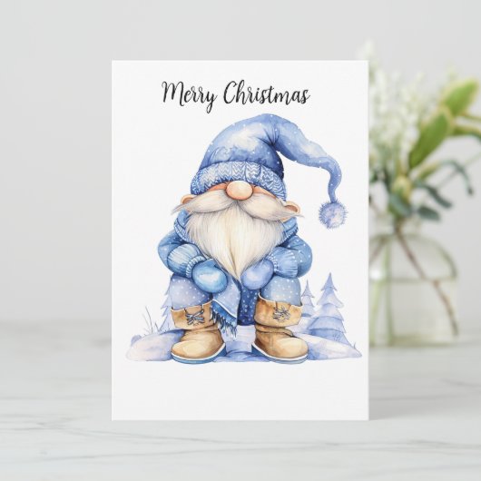 カスタマイズ可能な水彩の冬の格言 シーズンカード (スタンド正面)