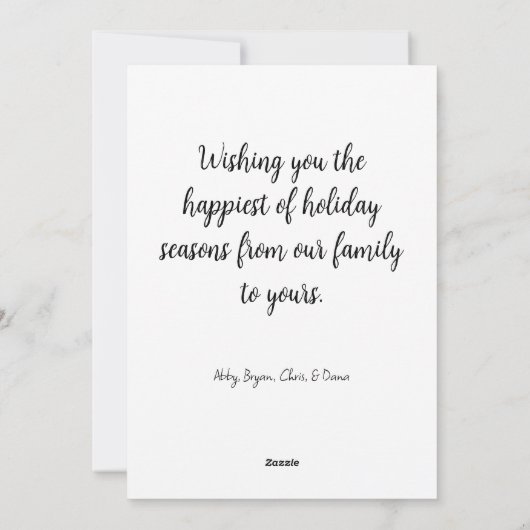 カスタマイズ可能な水彩の冬の格言 シーズンカード (裏面)