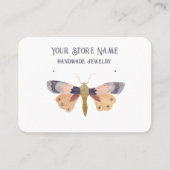 カスタマイズ可能な水彩の蛾のジュエリー表示 名刺 (正面)