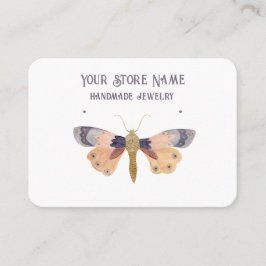 カスタマイズ可能な水彩の蛾のジュエリー表示 名刺