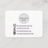 カスタマイズ可能な水彩の蛾のジュエリー表示 名刺 (裏面)