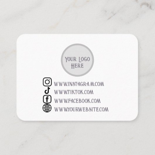 カスタマイズ可能な水彩の蛾のジュエリー表示 名刺 (裏面)