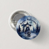 カスタマイズ可能な水彩ハロウィーンボタン 缶バッジ (正面&裏面)