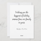 カスタマイズ可能な水彩冬の小人 シーズンカード (裏面)