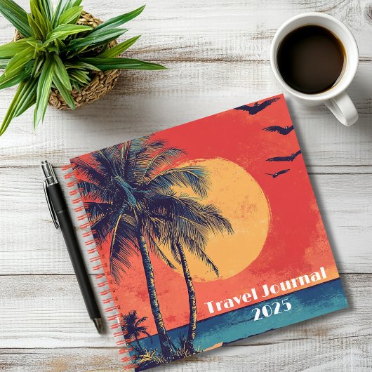 カスタマイズ可能な水彩旅行ジャーナル ノートブック