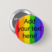 カスタマイズ可能な水彩画の虹 缶バッジ (正面&裏面)