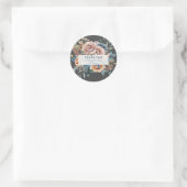 カスタマイズ可能な水彩花束ステッカー ラウンドシール (バッグ)