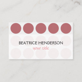 カスタマイズ可能な水玉模様の任意の色（白） 名刺