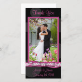 カスタマイズ可能な水玉模様フォトカード サンキューカード (正面/裏面)