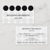 カスタマイズ可能な水玉模様任意の色（白） 名刺 (正面/裏面)