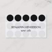 カスタマイズ可能な水玉模様任意の色(白) 名刺 (正面)