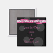 カスタマイズ可能な水玉模様日付マグネットの保存 マグネット (正面/裏面)