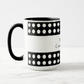 カスタマイズ可能な水玉模様 マグカップ (左)