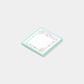 カスタマイズ可能な水色フローラTo-Doリスト ポストイット (アングル)