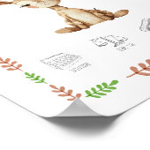 カスタマイズ可能な水色ベビーキリン誕生詳細 ポスター (角)