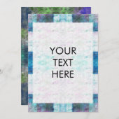 カスタマイズ可能な水色絞り染め空白のカード シーズンカード (正面/裏面)