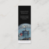 カスタマイズ可能な油ドリルリグの水色プロファイル スキニー名刺 (裏面)