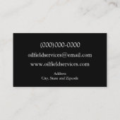 カスタマイズ可能な油田の名刺 名刺 (裏面)