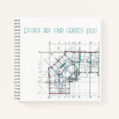 カスタマイズ可能な法人向けスクエアノートブック ノートブック (正面)