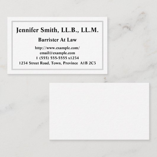 カスタマイズ可能な法律事務所の名刺 名刺 (正面/裏面)