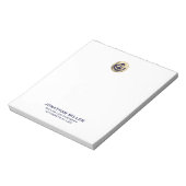 カスタマイズ可能な法的ロゴ名タイトルメモ帳 ノートパッド (回転)