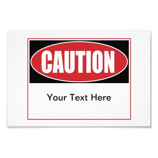 カスタマイズ可能な注意記号 フォトプリント            (正面)