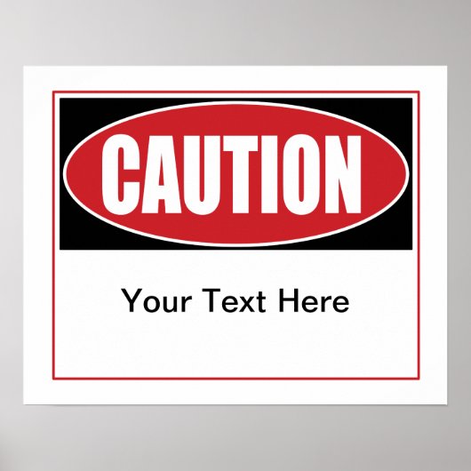 カスタマイズ可能な注意記号 ポスター (正面)