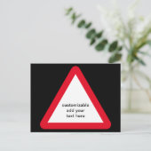 カスタマイズ可能な注意記号 ポストカード (スタンド正面)