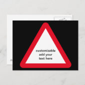 カスタマイズ可能な注意記号 ポストカード (正面/裏面)