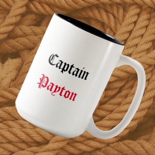 カスタマイズ可能な海賊写真ブースマグ ツートーンマグカップ